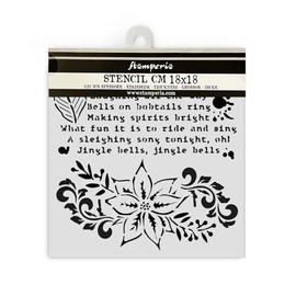 Stamperia - Thick Stencils for Scrapbooks, Albums, Cards, Bullet Journals, and More, Poinsettia, Flexible Material, Easy to Clean, Perfect for Hobbies, Crafts, and Gifting (The Nutcracker)