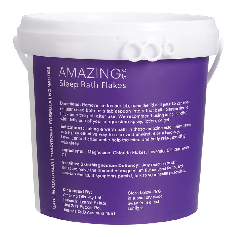Amazing Oils Magnesium Sleep Bath Flakes, 2kg