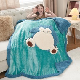 NEWCOSPLAY Kids Blanket Sherpa Blanket Plush Warm for Boys Girls (Teal, (50"X60"))