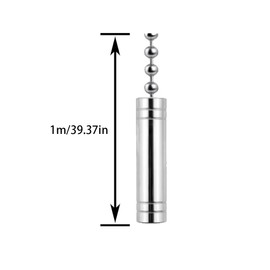 XINAZZIT 2 Pcs Light Pull Handle Pull Cord Weight Handle Bathroom Light Pull Cord Heavy Blind Cord Pull Handle with 100cm Bead Chain Pull Cord for Toilet Ceiling Fan Light Switch