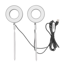 Plant Light Rings Full Spectrum Stretchable 2 Head 4 Speed Dimming 3 Gears Timing LED Plant Grow Light for Succulent Plant Potted Plant