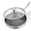 HODRME 10 Inch Frying Pan Non Stick With Lid, Stainless