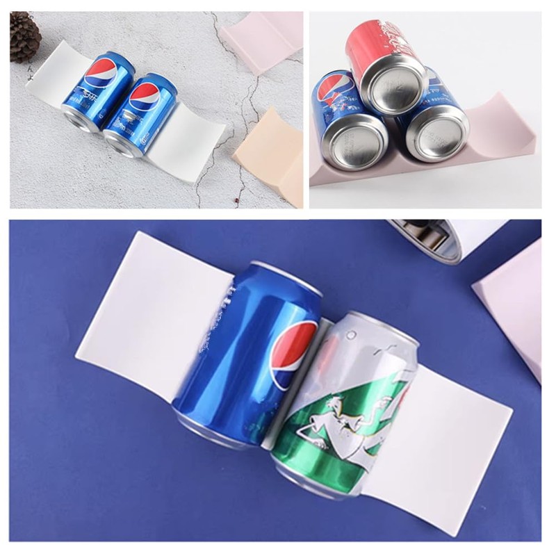 CAASFOOY Pack of 2 Fridge Bottle Holder, Non-Slip Bottle Rack,