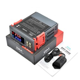 diymore Digital Temperature Controller Temperature Humidity Controller,Thermostat AC 110V-230V 10A Digital LED Display Multifunction Thermometer Hygrometer Heated Blanket Queen Thermostat Controller