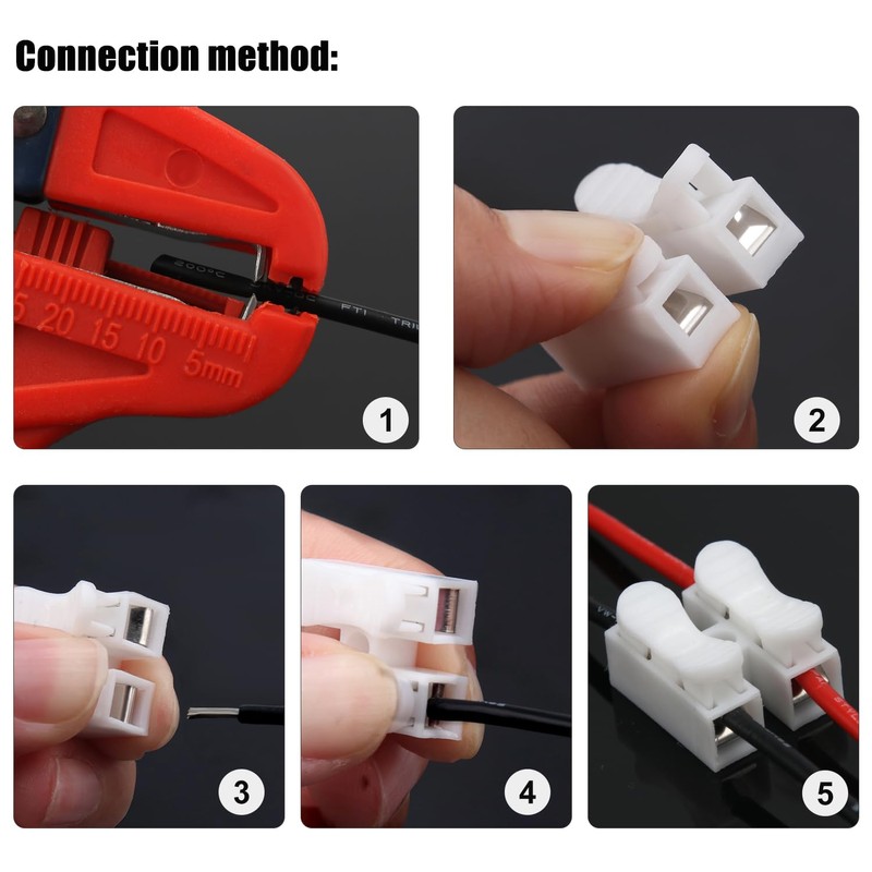 YIXISI 66 pieces fast cable for connecting, 2 pins cable