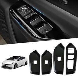 Vlookee 5th Generation Prius 60 Series Accessory Window Switch Garnish Piano Black ZVW60 ZVW65 MXWH60 MXWH65 New Prius 60 Series Accessories ABS Scratch Resistant Easy Installation Yaris Cross