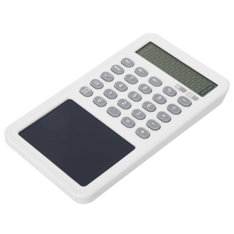 Calculator Writing Tablet White LCD 12‑Digit Display Portable Painting Handwriting