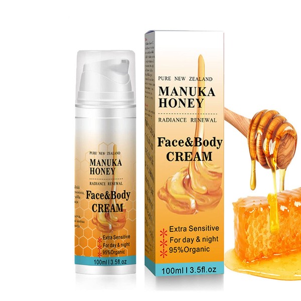 Manuka Honey Face Cream Honey Face Moisturising Cream Soothing Moisturising 2 in 1 Face & Body Moisturiser Body Cream 100 ml