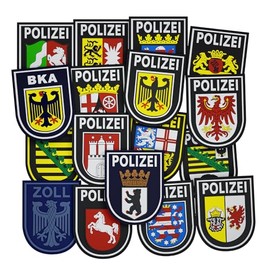 Patch Force - Police patch (coloured) Federal Police - as a badge for police uniform, protective vest, insert bag, jacket or backpack - 3D rubber Velcro patch