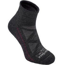 Wrightsock Merino Trail Quarter Hiking Socks for Men and Women - Cushioned, Eco-Friendly and Anti Blister Socks with Enhanced Breathability - American Made with Extra Comfort