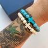 Softones 8mm Beads Cross Bracelets for Women Men Natural Stone