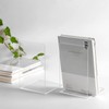 Qidexin 2 Pieces Book Ends, Acrylic Bookends, Non-Skid Book End,
