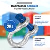 Curved Shackle with Eye Bolts - 1t Load Capacity -