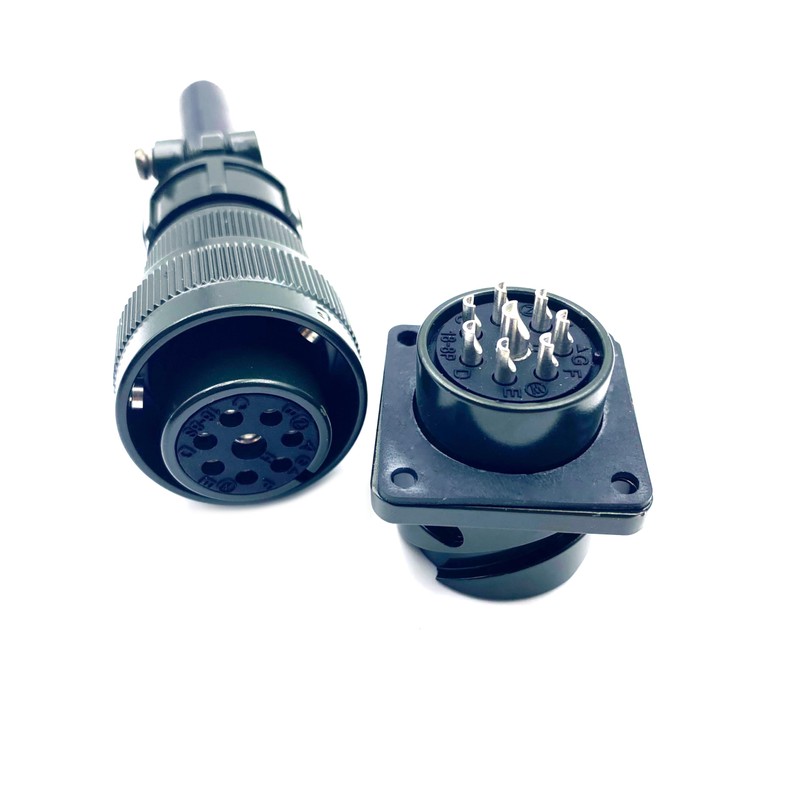 1 Set MS3106A18-8S MS3102A18-8P Industrial Circular Connector, MIL-DTL-5015 Series Threaded