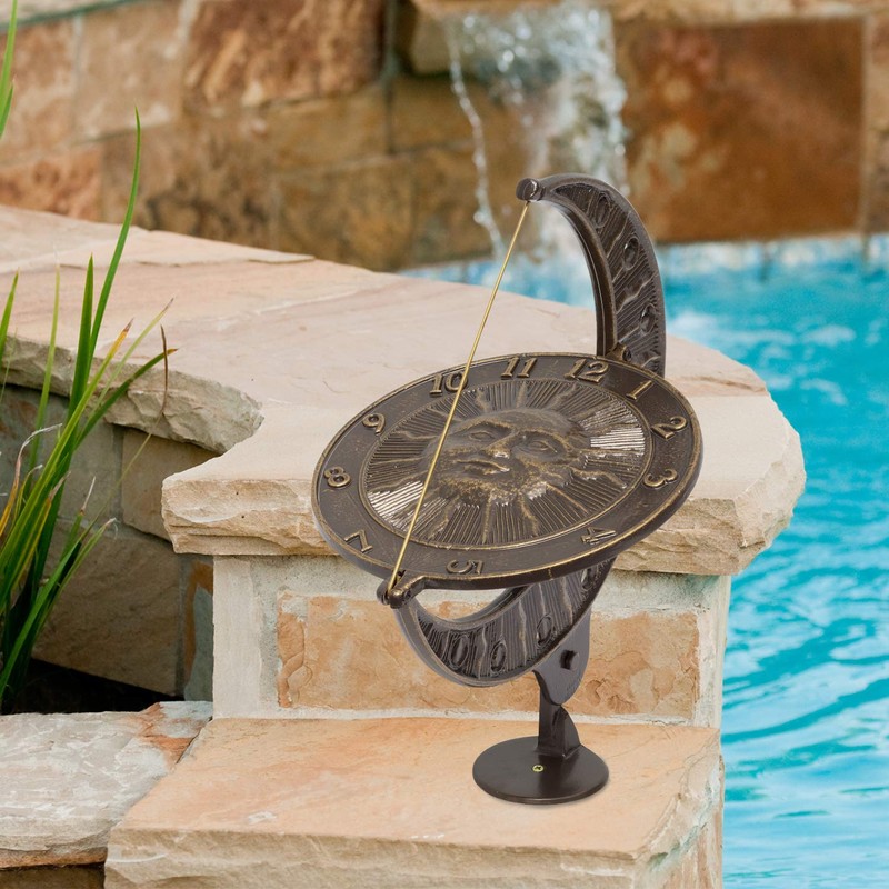 Whitehall Products Sun and Moon Sundial, French Bronze