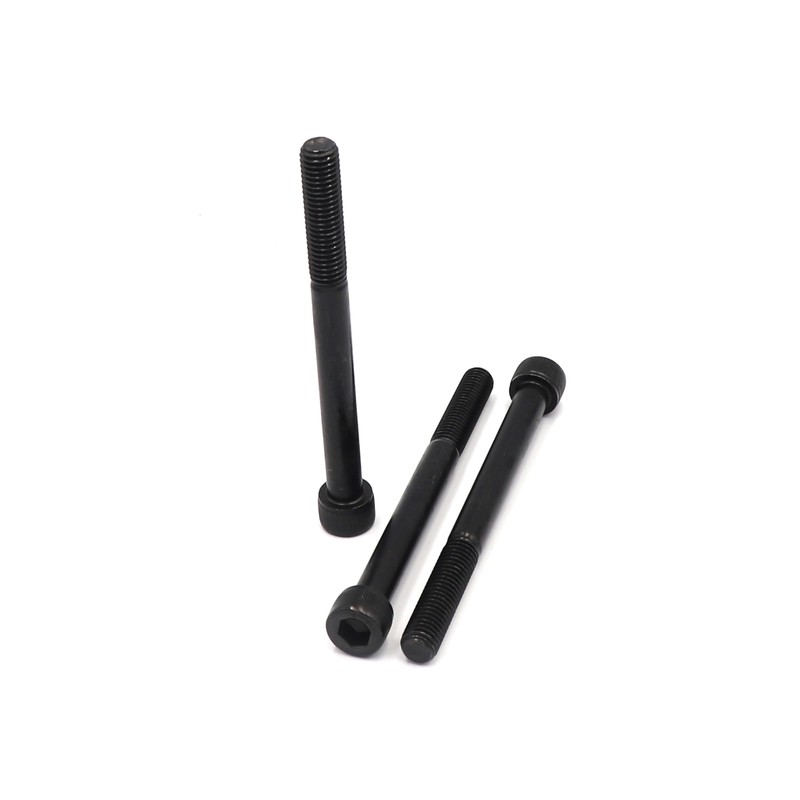 binifiMux 4pcs M10 x 130mm Black Socket Cap Bolts Screws