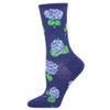 Socksmith Women's Hydrageas Crew Socks, navy