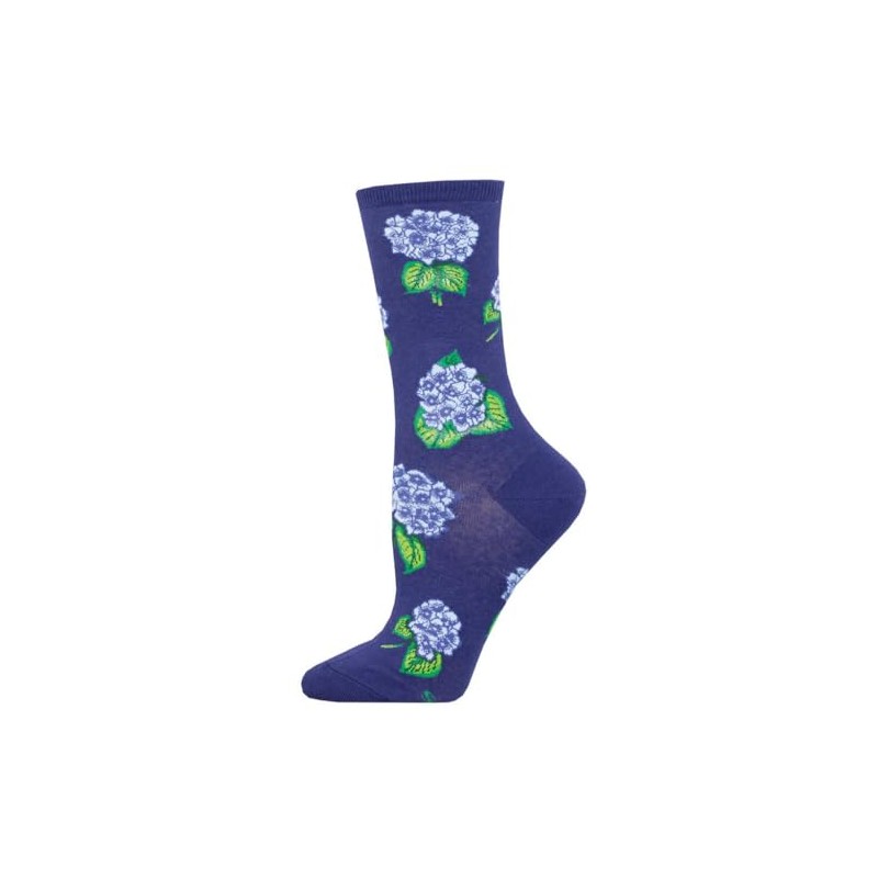 Socksmith Women's Hydrageas Crew Socks, navy