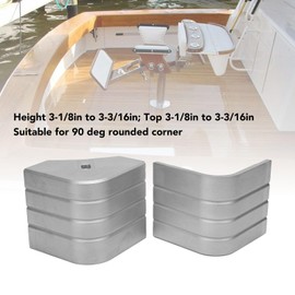 2 Pack Deck Corner Cap Heavy Duty with Height 3-1/8in to 3-3/16in Top 3-1/8in to 3-3/16in, Boat Corner Caps for 90 Deg Rounded Corner, Pontoon Deck Dock Corner Bumper