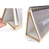 2YOUNG Kraft Standing Weekly Planner - Wirebound Kraft Undated Weekly