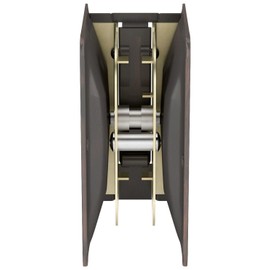 Richelieu Hardware 1700ABPSBC Onward Pocket Door Pull, Passage Lock, 3 1/4 in (82 mm), Rectangular, Antique Brass