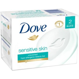 Dove Sensitive Skin Unscented Hypo-Allergenic Beauty Bar 4 oz, 2 ea