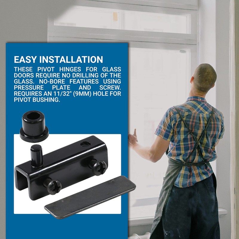 Rok Hardware Glass Door Pivot Hinge for Free Swinging Glass,
