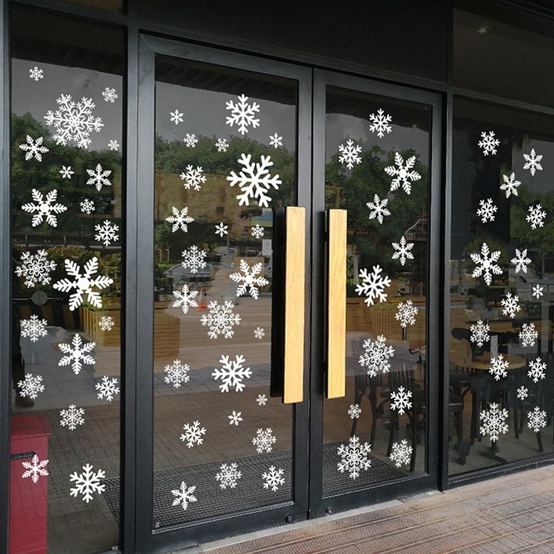 Christmas Window Stickers, Reusable PVC Double-Sided Window Stickers, Christmas Decoration