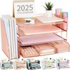 gianotter Desk Organizers and Accessories with File Holder, 4-Tier Desk