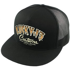 Lucky 13 Tiger Custom Snapback Trucker Hat Black