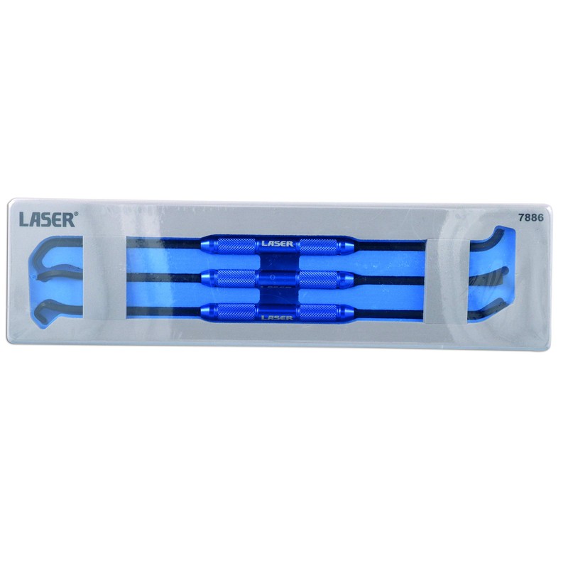 Laser 7886 Mini Pry Bar Set 3pc