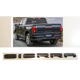 GMC Matte Black Rear Tailgate SIERRA Emblems Letter GMC Sierra 1500 2500hd 3500hd