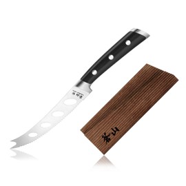 Cangshan TS Series 1020809 Swedish Sandvik 14C28N Steel Forged 5-Inch Tomato/Cheese Knife and Wood Sheath Set
