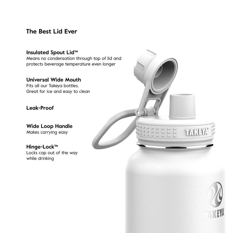 Takeya Actives Insulated Stainless Water Bottle with Insulated Spout Lid,