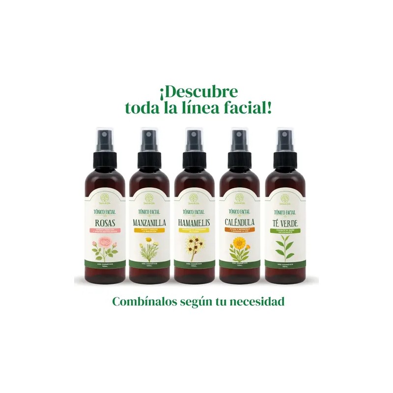 Tónico Facial Rosas Hidratante Y Refrescante Piel 120ml Todo Tipo