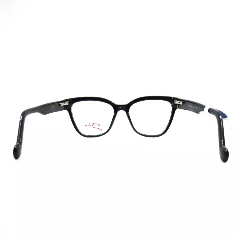 SALSA SA8005 BK Black Womens Square Full Rim Eyeglasses 53-17-135