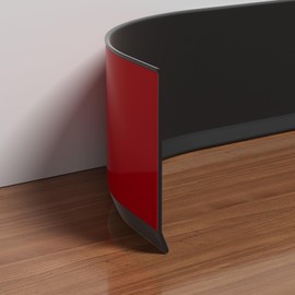 Frantie Flexible Vinyl Baseboard Trim, 4 Inch Peel and Stick Baseboard Molding Trim, Rubber Wall Base Board Moulding Trim for Floor (20 Feet)