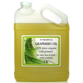Dr Adorable - 7 lb - Grapeseed Oil - 100% Pure Natural Organic Cold Pressed