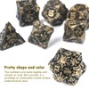 HKDZ Metal Dnd Dice 7Pcs Set, Polyhedral Rpg Dnd Dice,