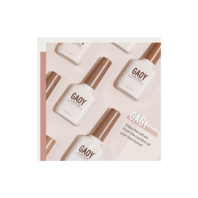 GAOY- Esmalte de uñas en gel marrón nude, 16 ml,