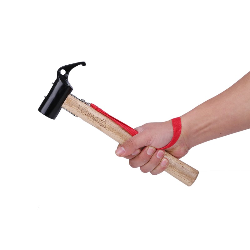 icamp Peg Hammer with Storage Bag, For Camping, Outdoors, Safe,
