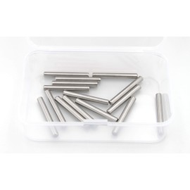 eivvia 15pcs 5mm x 40mm 304 Stainless Steel Cylinder Slightly,Dowel Pin，Wood Bunk Bed Dowel ，Pins Shelf Pegs.