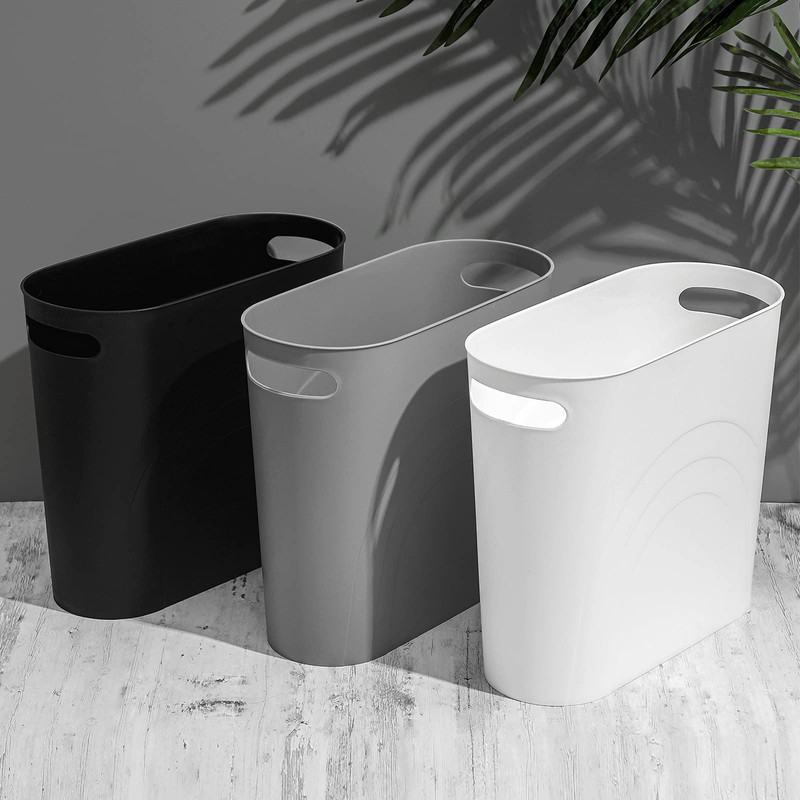 rejomiik Small Bathroom Trash Can, 3.5 Gallon Slim Garbage Can,