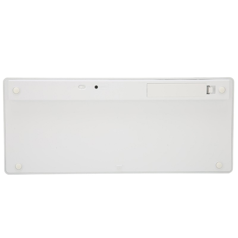 Wireless Keyboard Mini 78 Keys Ultra Thin Portable White Computer