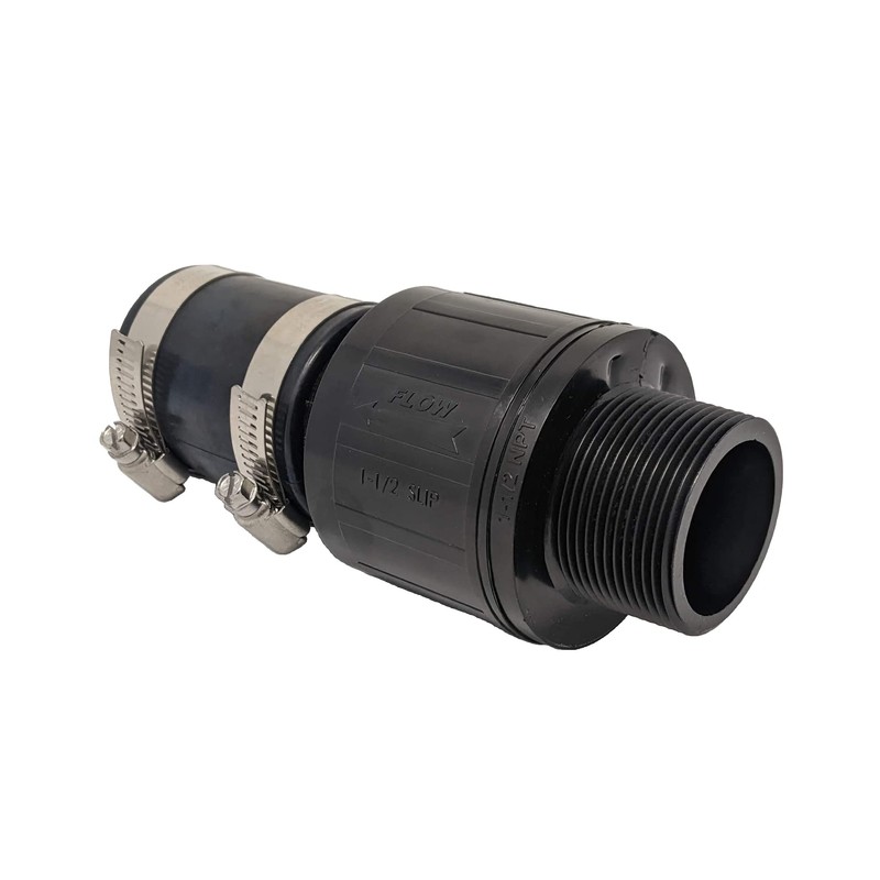 PumpSpy Threaded Quiet Sump Pump Check Valve with 100% Stainless
