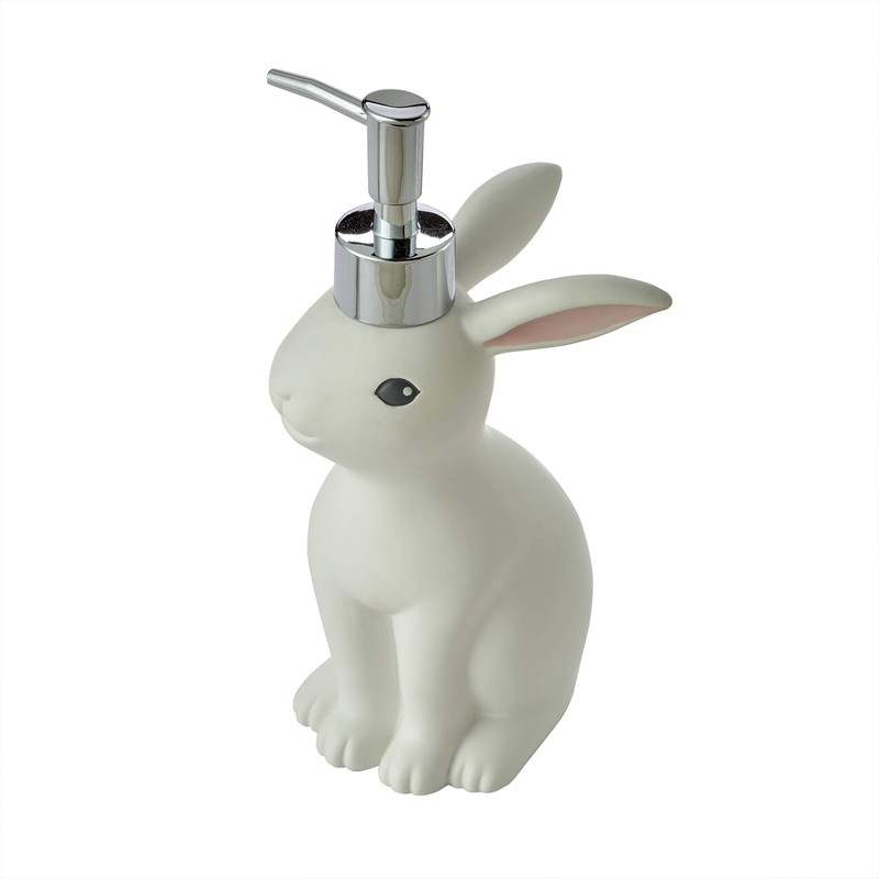 SKL Home Easter Bunny Soap Dispenser, White