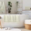 SmoothNovelty 6 Pcs Boho Bathroom Hand Towels Set Beige Waffle