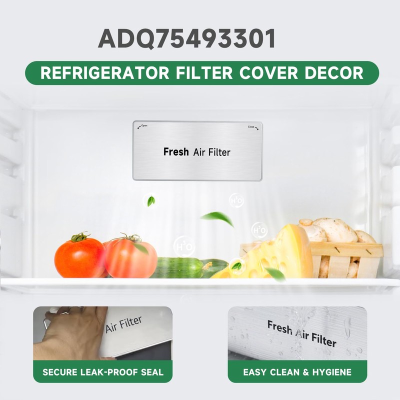 LEYURISE Refrigerator Filter Cover Fresh Air Filter Assembly Compatible with