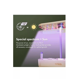 LYKO 12 Pods Hydroponics Growing System Kit, Indoor Garden W/full-spectru