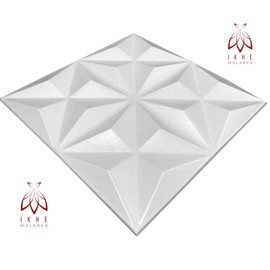 3D Polystyrene XPS Polystyrene Panels, Modern Wall Cladding & Ceiling Panels, Wall Panels, Slightly Flexible, 50 x 50 cm / ‎4 m², 16 Pieces (White 01)